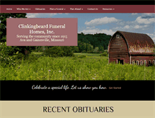 Tablet Screenshot of clinkingbeardfuneralhome.com